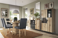 Shirley SHIV101 – Witryna 2-drzwiowa Dąb Coast Evoke/Antracyt/Nadruk