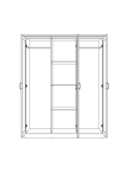 Royal S3D - Szafa 3-drzwiowa Sosna Nordycka/Dąb Dziki