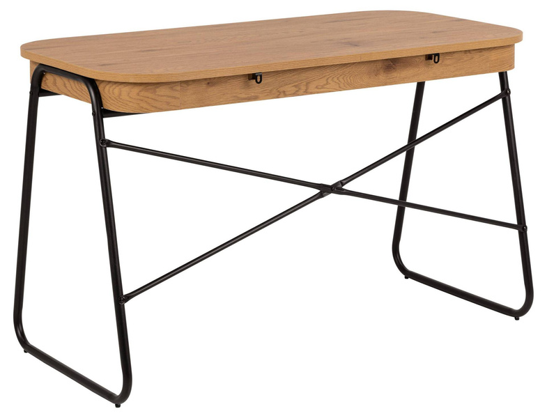 Actona Biurko Prostokątne Blueton Dąb Olejowany Dziki Dąb Czarny Mat