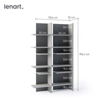 FITT FL-01P - Regał Prawy z Oświetleniem LED Metalic Ciemny/Metalic Jasny