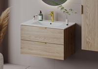 PILE-01 Szafka Pod Umywalkę 2S 80 cm Dąb Olejowany