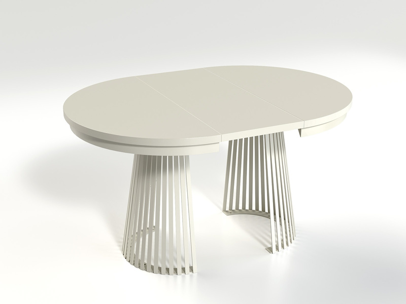 GARDA - Stół Okrągły Rozkładany Cashmere Biały Mat