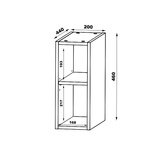 Regał Łazienkowy Wiszący 20 cm Piasek Pustyni