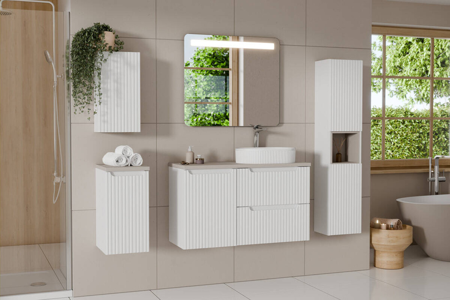 Nova White Szafka Pod Blat 40 cm 1 Drzwi z Koszem na Pranie