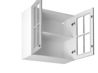 Szafka Kuchenna Górna Witryna 2-drzwiowa G80S Linea Grey Szary Mat