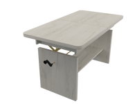 JANEK - Ławostół Ława Rozkładana Stolik Kawowy Kraft Biały