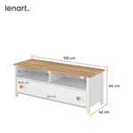 STORY SO-13 - Szafka RTV 1S Biała/Dąb Nash