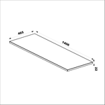 Blat Łazienkowy 140 cm Piasek Pustyni