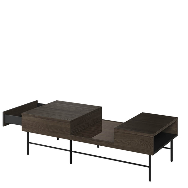 PIEMONTE PE-08 - Stolik 1S Jesion Portland/Czarny