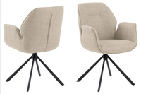 Aura beżowe krzesło z podłokietnikiem