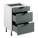 Szafka Kuchenna Dolna 3S z Wkładem Na Sztućce Sorento D60S3 AX Biały Green