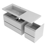 Oristo Szafki z umywalką 125 cm BRYLANT grafitowe L