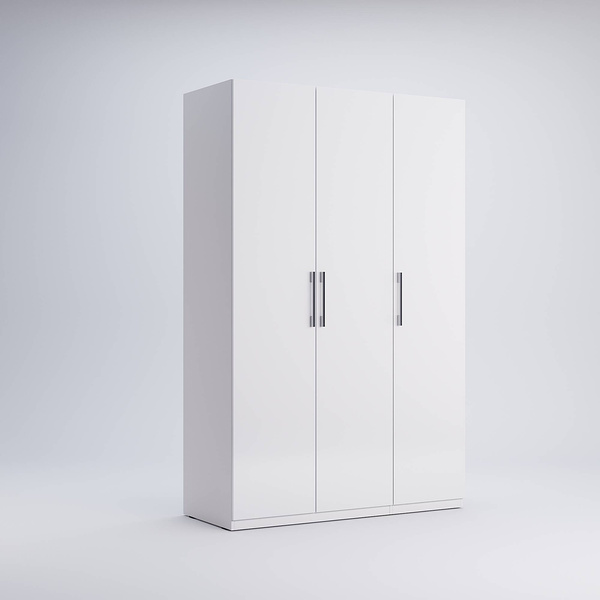 Family FM-23-WB - Szafa 3-drzwiowa Garderoba Biały Mat Biały Połysk