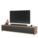 Frida – Komoda RTV 3-drzwiowa Dąb Olejowany Antracyt mat