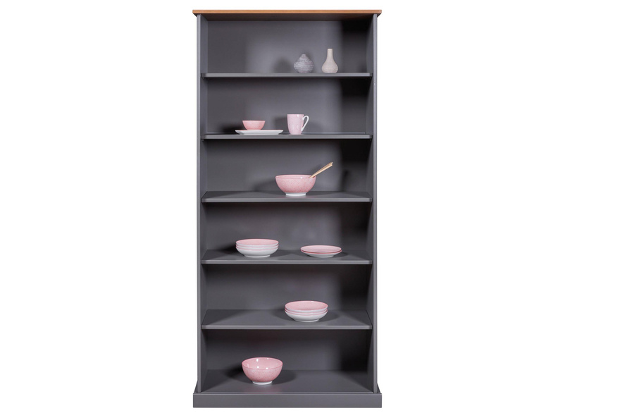 Regał LUZERNA drewniany szary