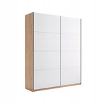 Asti AS-27-WB - Szafa Przesuwna 2-drzwiowa Dąb Craft Biały Połysk