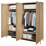 COZY CZ-01 - Szafa 4-drzwiowa z Lustrem Dąb Olejowany