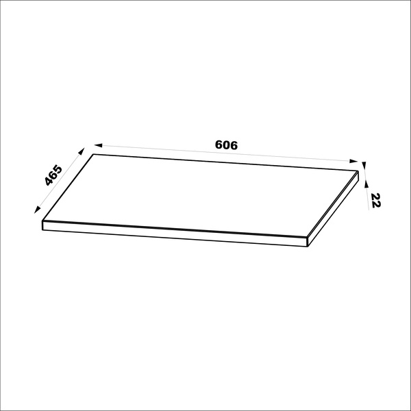 Blat Łazienkowy 60 cm Piasek Pustyni
