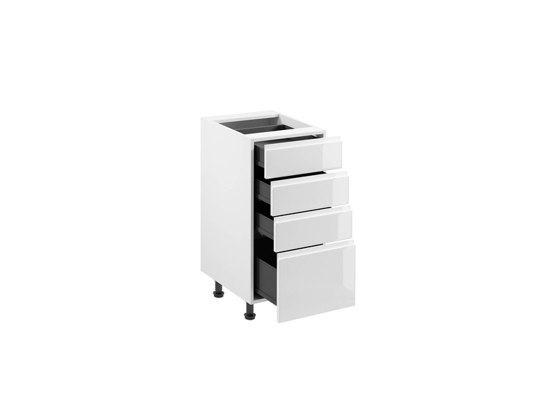 Szafka Kuchenna Dolna 1D1S Lewa D40S1-L Aspen White Biały Połysk
