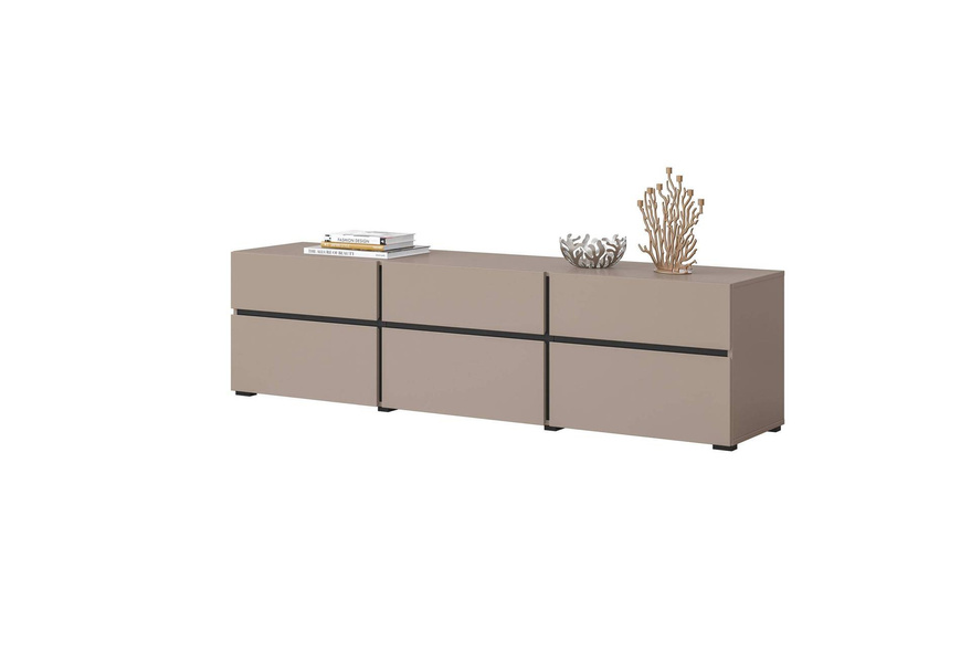 Cross – Komoda RTV 3D3S Congo Czarny Mat