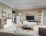 Cut Out CTUF03 - Komoda RTV 1K1D Cashmere Dąb Coast Evoke