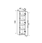 MARCO-03 - Słupek Wysoki 1-drzwiowy Biały Mat