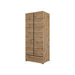 Cross S - Szafa 2D1S Dąb Wotan Czarny Onyks Mat