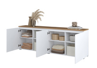 Modo - Komoda 4D Biały Mat Dąb Mauvella