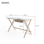 MATCH MW-01 - Biurko 1 Szuflada Biały Mat Dąb Jasny