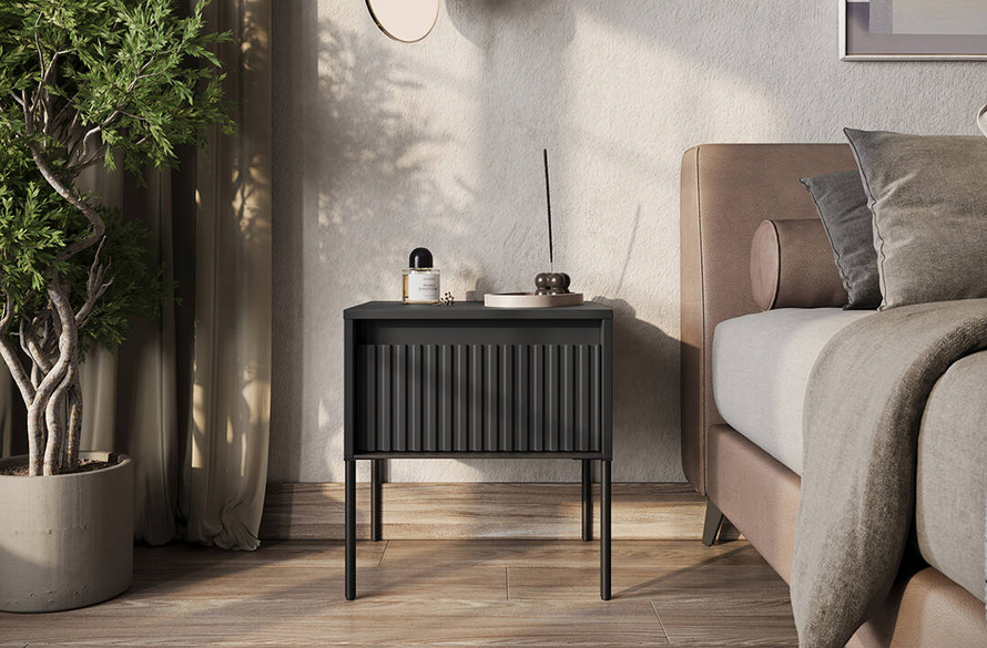 TREND TR-10 - Stolik Nocny 1S Z Oświetleniem Dąb Artisan