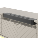 ASPEN-06 - Komoda RTV 3D z Soundbarem JBL i Oświetleniem LED Kaszmir Złoty Stelaż