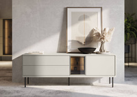 EPIRO EP-06 - Komoda RTV 1D2S1W z Oświetleniem Kaszmir Dąb Ciemny