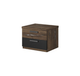 Sigma Stolik Nocny 2 Szuflady Dąb Flagstaff / Czarny Mat