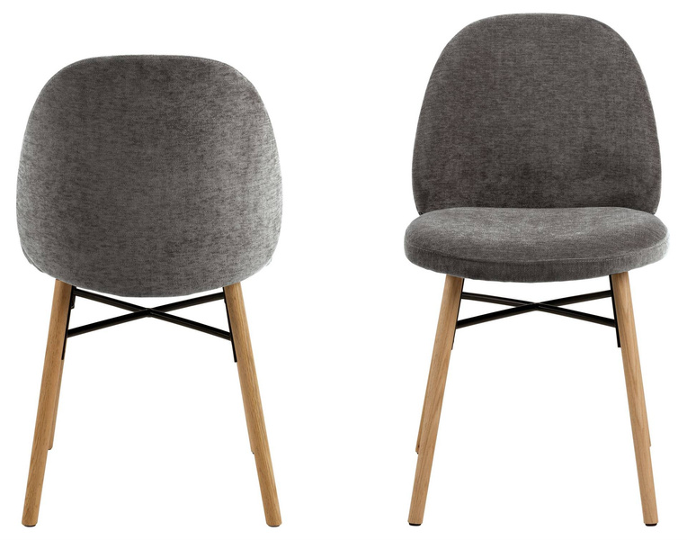 Actona Krzesło do Jadalni Sophia Ciemny Szary