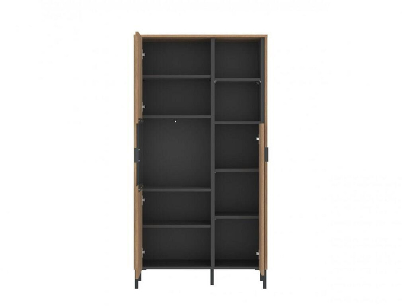 Shirley SHIV101 – Witryna 2-drzwiowa Dąb Coast Evoke/Antracyt/Nadruk