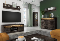 INDIANAPOLIS-9 - Komoda RTV 2 Szuflady Jesion Ciemny