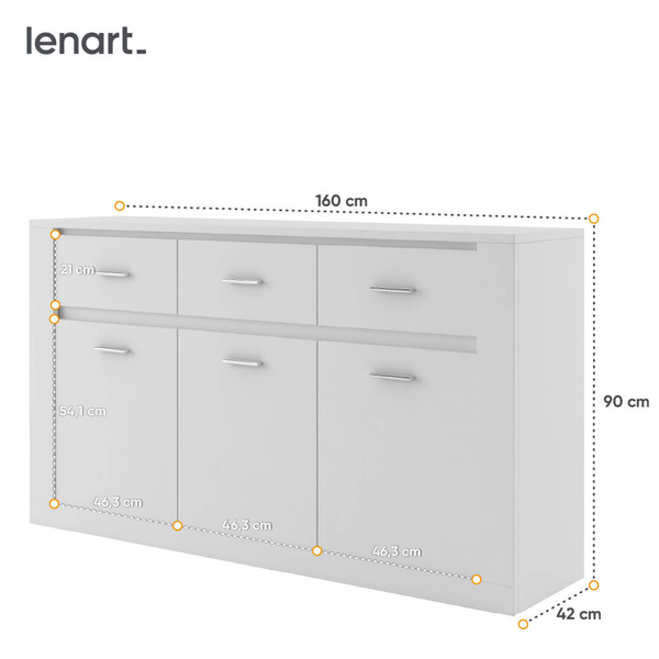 ARTI AR-09 - Komoda 3D3S Biała