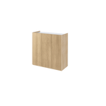 EASY EA-03 - Komoda 3-drzwiowa z Oświetleniem LED Dąb Scandi/Biały Połysk