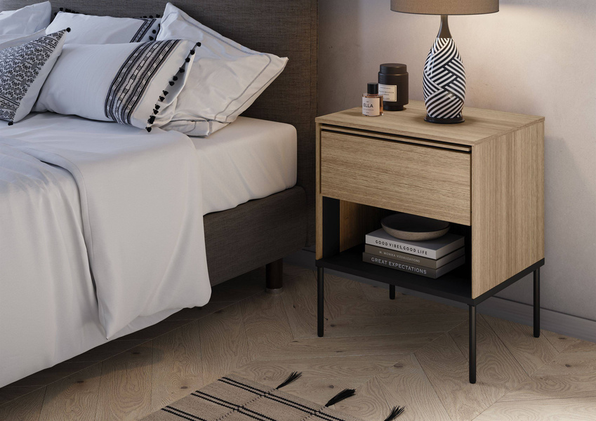 VISSO VI-10 - Szafka Nocna 1S Dąb Linearny