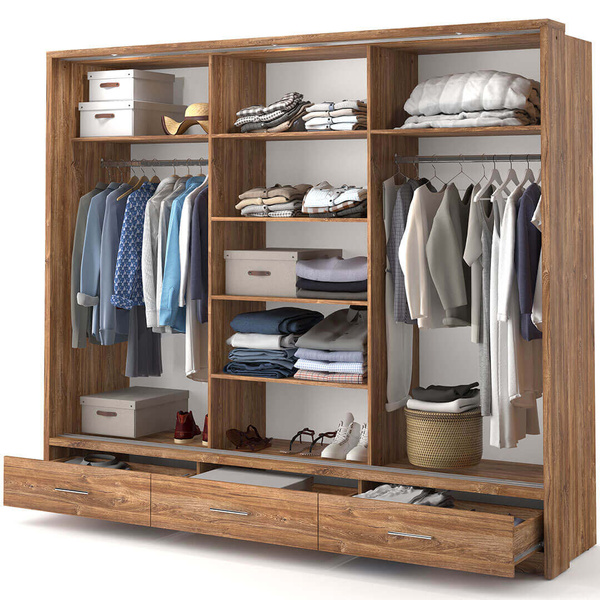 ARTI AR-01 - Szafa 3D3S Z Oświetleniem Dąb Stirling