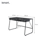 MATCH MB-01 - Biurko 2 Szuflady Czarny Mat