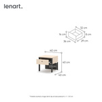 ENNA EN-05 - Szafka Nocna 1S z Oświetleniem LED Beżowy Mat Czarny Mat