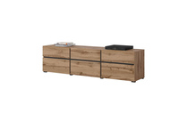 Cross – Komoda RTV 3D3S Dąb Wotan Czarny Mat