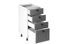 Szafka Kuchenna Dolna 4 Szuflady D40S4 Linea Grey Szary Mat