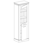 ANTICA-11 - Witryna 1-drzwiowa Kraft Złoty