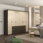 Mola - Szafa 6D6S Dąb Dunin Beż Jasny