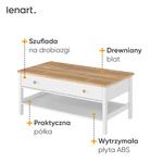 STORY SO-15 - Stolik 1S Biały/Dąb Nash