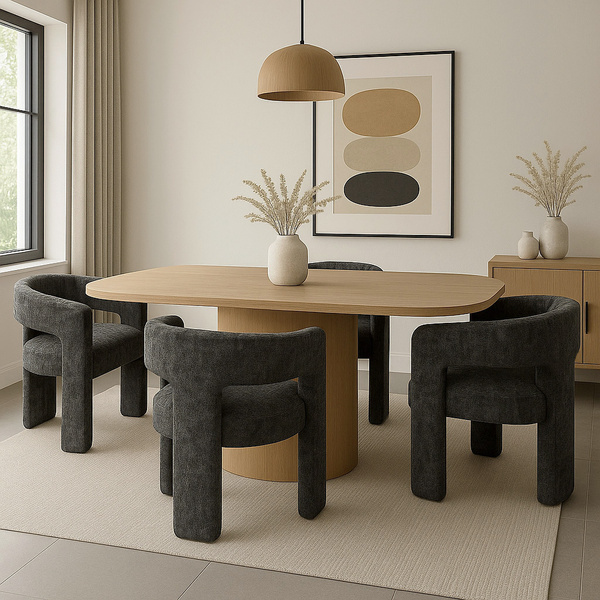 Leith LET71BLA Krzesło tapicerowane