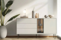 EPIRO EP-04 - Komoda 1D3S1W 161 cm z Oświetleniem Kaszmir Dąb Ciemny