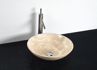 Umywalka kamienna polerowana 40x12 cm - kolor beżowy 